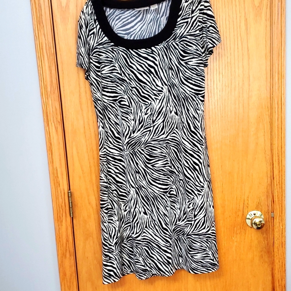 Chico's Black & White Zebra Dress